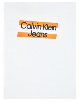 Sudadera blanca Mini Block Calvin Klein