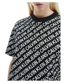 Vestido estilo camiseta all over printed  Calvin Klein