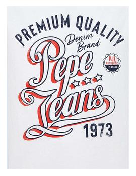 Camiseta estilo vintage blanca Jordan Pepe Jeans