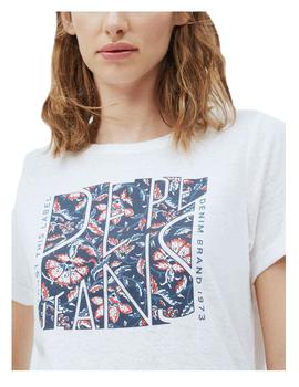 Camiseta logo y flores Brooklyn Pepe Jeans