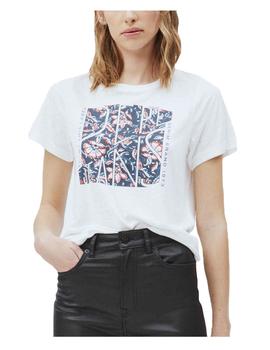 Camiseta logo y flores Brooklyn Pepe Jeans