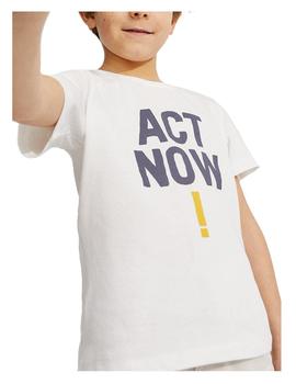 Camiseta Baume Act Now blanca Ecoalf