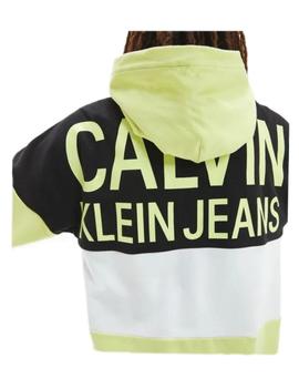 Sudadera colour block logo hoodie Calvin Klein