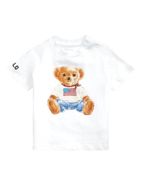 Camiseta blanca oso bebé Ralph Lauren