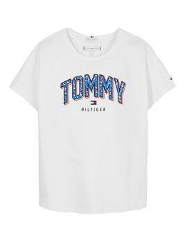 Camiseta satin print Tommy Hilfiger