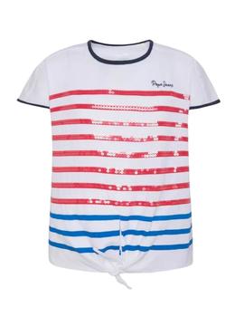 Camiseta rayas combinada Monet Pepe Jeans