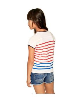 Camiseta rayas combinada Monet Pepe Jeans