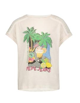 Camiseta estampado tropical Monique Pepe Jeans