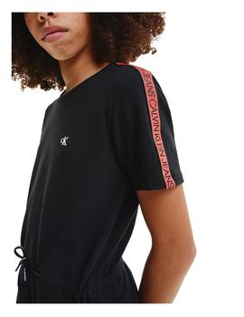 Vestido logo tape sleeve Calvin Klein