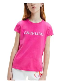 Camiseta slim de algodón orgánico con logo Calvin Klein