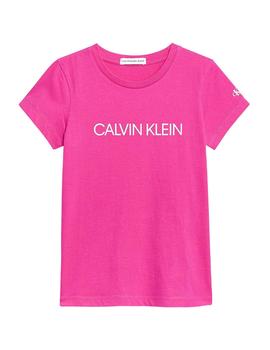 Camiseta slim de algodón orgánico con logo Calvin Klein