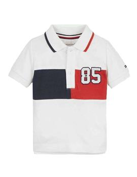 Polo Colorblock blanco Tommy Hilfiger