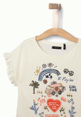 Camiseta Blanca THINK POSITIVE IKKS