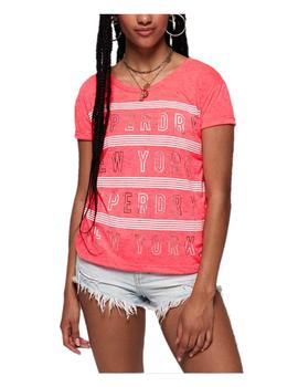 Camiseta Newyork Sport Slim Bf Tee Superdry