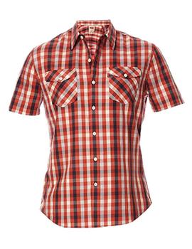 Camisa cuadros naraja Levi´s