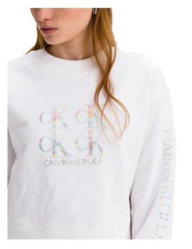 Sudadera shine blanca logo Calvin Klein