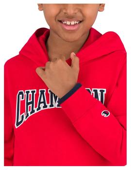 Sudadera roja con capucha Champion