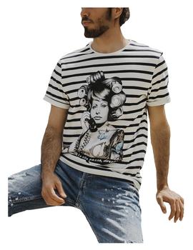 Camiseta unisex rayas Sophia Loren Be Happiness