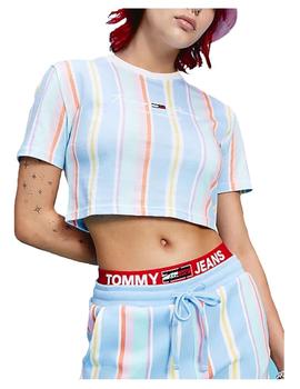 Camiseta Tjw Stripe crop Tommy Jeans