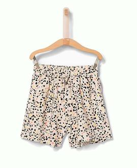 Short fluido melocotón estampado tachista IKKS