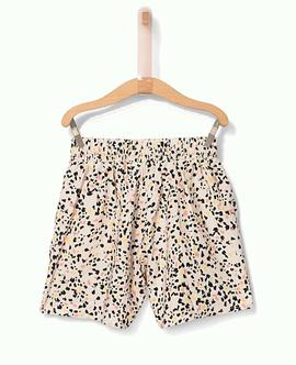 Short fluido melocotón estampado tachista IKKS