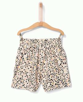 Short fluido melocotón estampado tachista IKKS