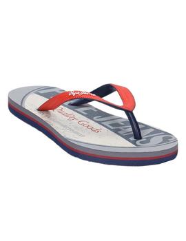 Chanclas Beach Logo gris Pepe Jeans