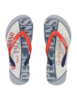 Chanclas Beach Logo gris Pepe Jeans