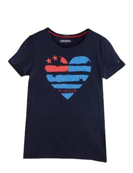 Camiseta Flag Heart Tommy Hilfiger