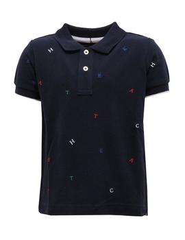 Polo multi lettr y marino Hackett