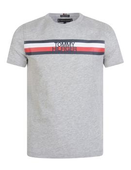 Camiseta essential global stripe gris Pepe Jeans