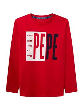 Camiseta Aron roja Pepe Jeans