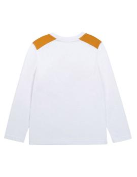 Camiseta blanca logo camuflaje Timberland