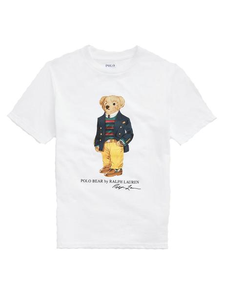 Indomable Molesto Saca la aseguranza Camiseta Oso blanca Polo Ralph Lauren