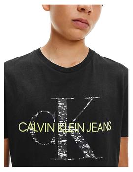 Camiseta monogram noise logo Calvin Klein