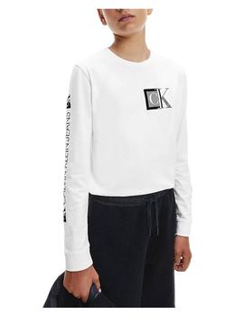 Camiseta block monogram Calvin Klein
