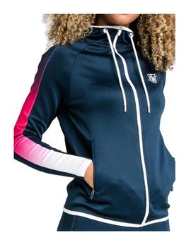 Sudadera athlete fade stripe zip through hoodie Sik Silk