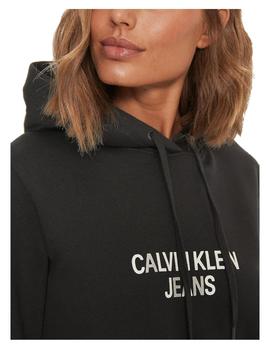 Vestido easy institutional hoodie Calvin Klein
