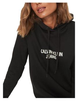 Vestido easy institutional hoodie Calvin Klein