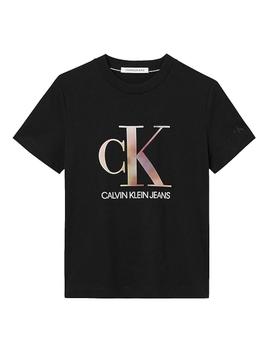 Camiseta satin bonded blurred ck Calvin Klein