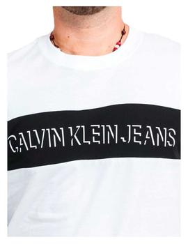 Camiseta colorblock shadow logo Calvin Klein