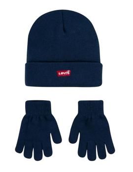 Conjunto Gorro y Guantes  Azul Levi's