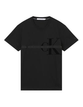 Camiseta monogram flock tape tee Calvin Klein