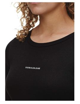 Camiseta Micro Branding rib Calvin Klein