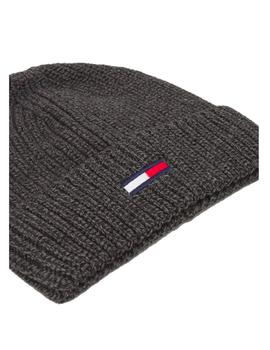 Gorro tjm basic rib beane gris Tommy Hilfiger