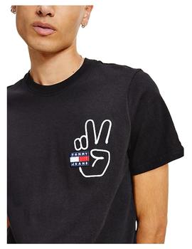 Camiseta peace badge graphic tee Tommy Hilfigu