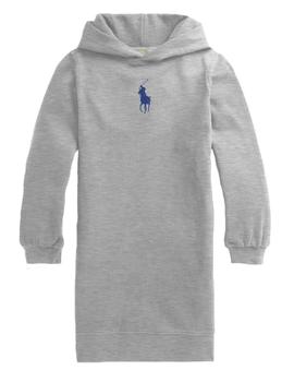 Vestido sudadera logo frontal gris Polo Ralph Laur