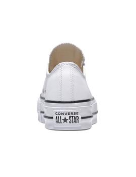Zapatilla CTAS lift plataforma piel blanca