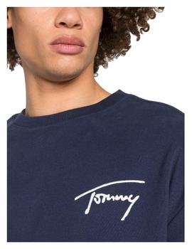 Sudadera signature azul marino Tommy Jeans