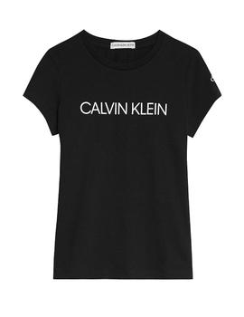 Camiseta institutional ss slim negra Calvin Klein